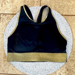 Gap fit high neck glittery sport bra